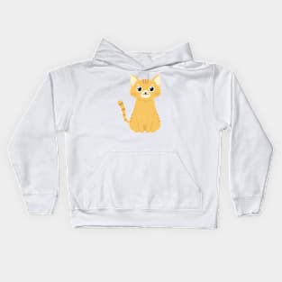 Cute Orange Kawaii Cat Kitty Kids Hoodie